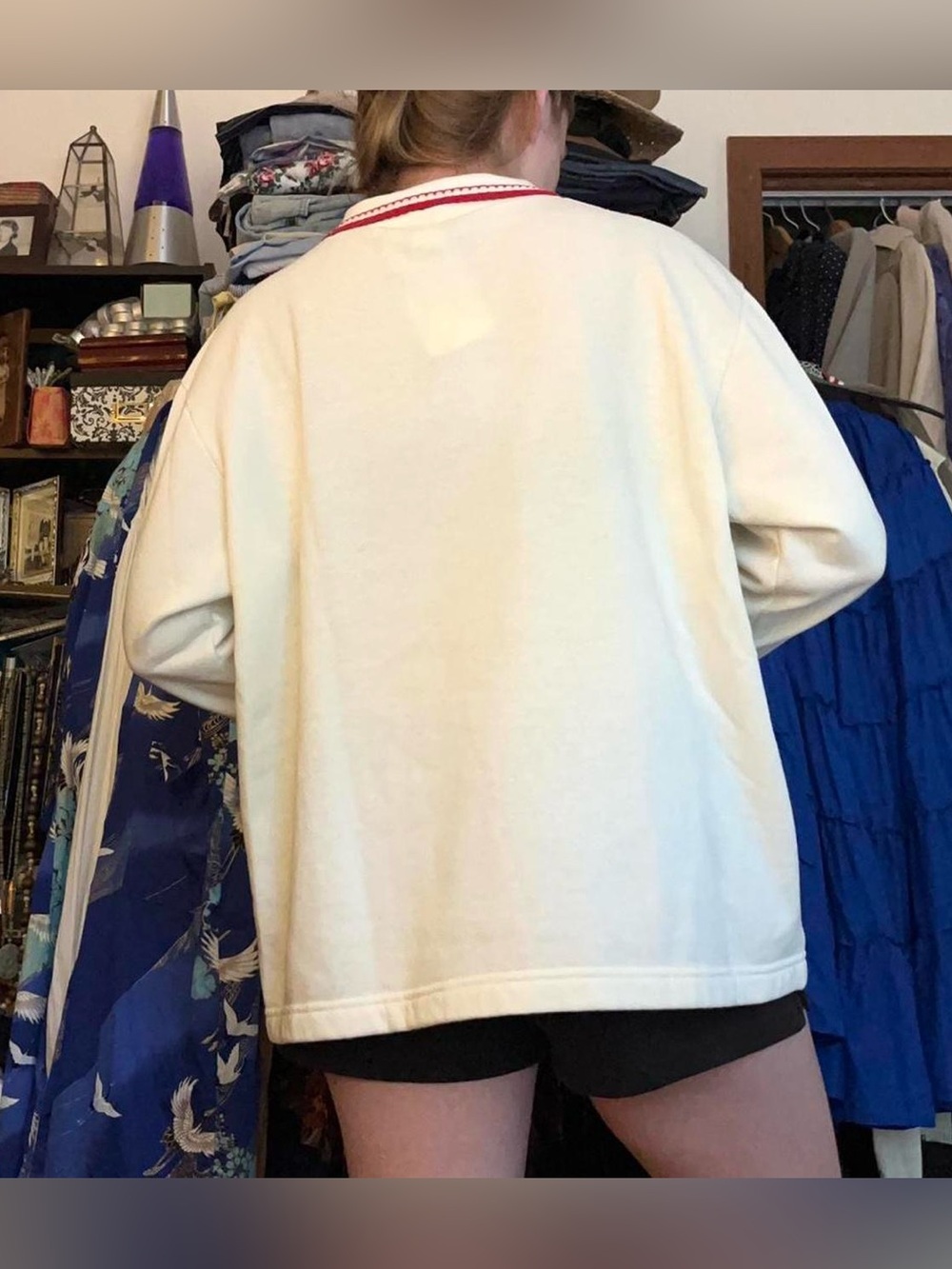 90s Sears NWT Bing Apple Orchard Fleece Sweatshirt Plus Size 1X Grandma Fall - Picture 9 of 15